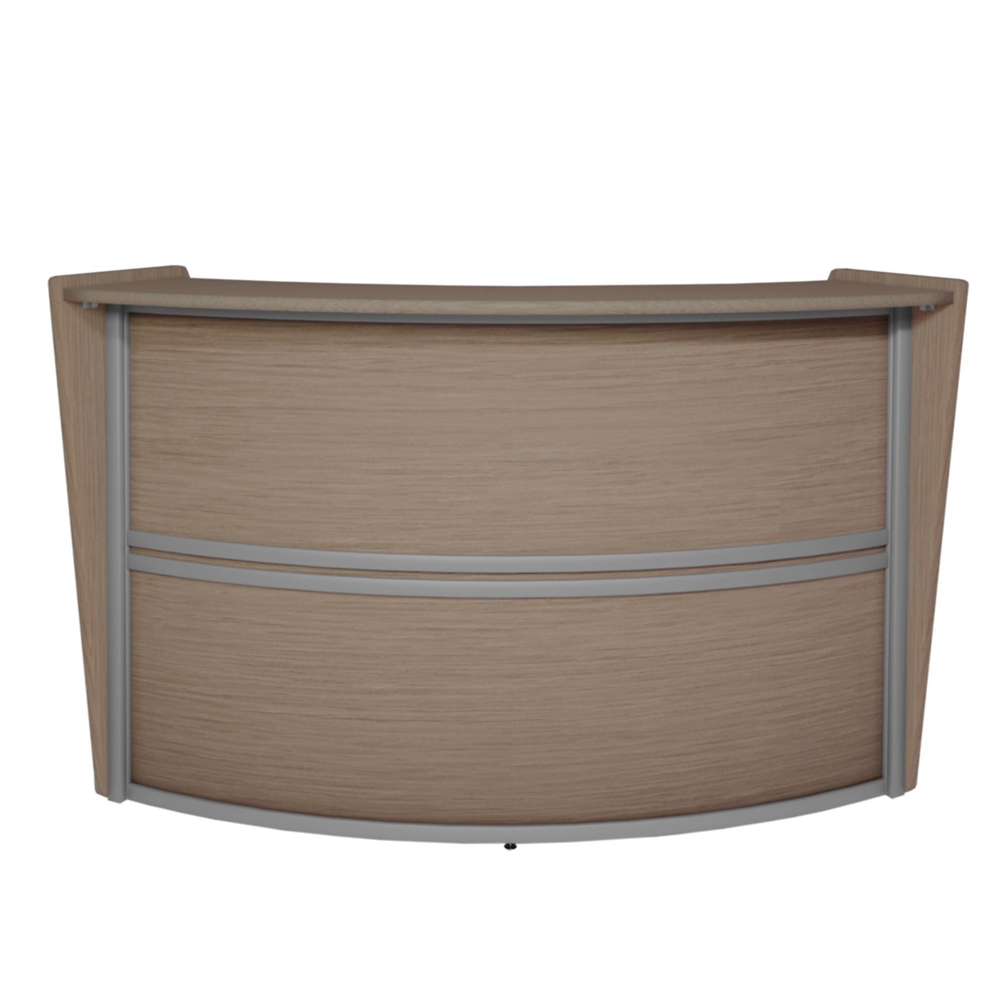 Regency Furniture Regency Marque Single-Unit Reception Curved Desk Workstation — 72in.W x 32in.D, Noble Oak, Model# 77290NO